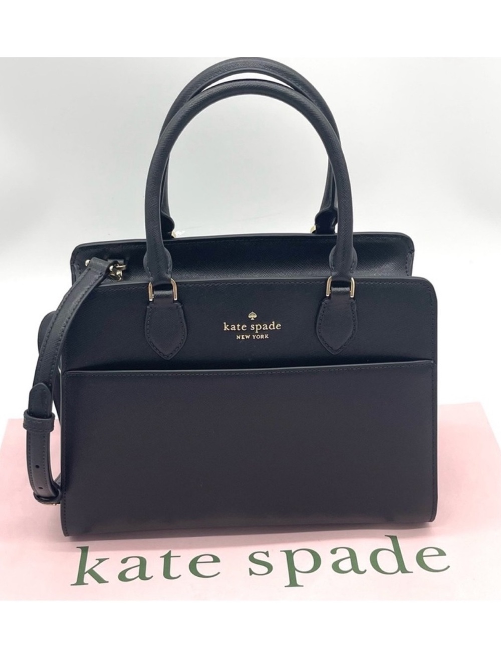 Kate Spade Classic Black Medium Satchel Crossbody - Picture 5 of 11